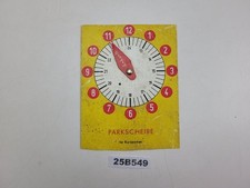 Parkscheibe für Kurzparken VEB MGW Ballenstedt 70er Jahre Auto Zubehör #25B549