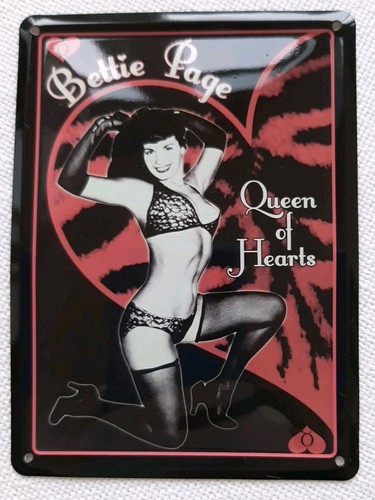 Blechschild bettie page - page,