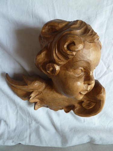 Holz engel engelskopf - holz,