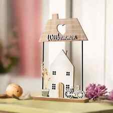 Dekohaus Willkommen Haus Holz Deko Familie Wohnung Liebe Geschenk Einzug Herz