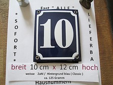 Hausnummer Emaille Nr. 10