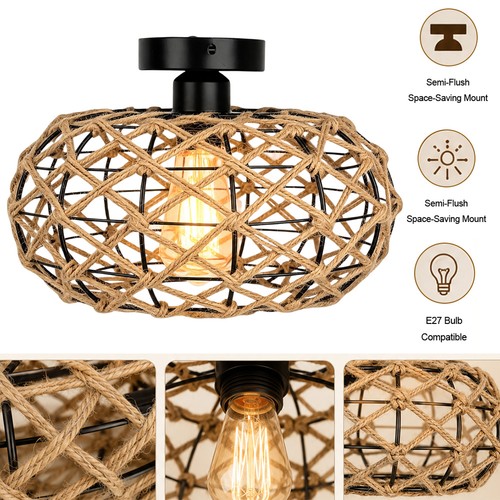 Rattan lampe deckenleuchte - rattan,