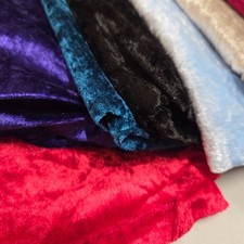 Crushed Velvet Stoff Kleid