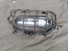 EOW Ex gesch. Bunker Keller Gitterlampe Werkstatt Leuchte Lampe Loft shabby alt