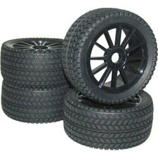 4er Multipack Reely 1:8 Buggy Kompletträder Street 12-Speichen Schwarz 4 St.