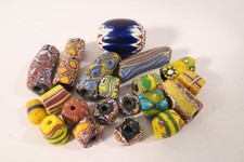 lot 20 alte Glasperlen Millefiori  Chevron HP60 old beads African Trade Perles