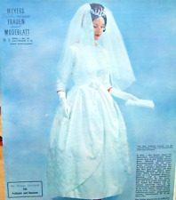 altes Modeheft von 1961 mit Schnittmuster, Brautkleider, festliche Kleidung