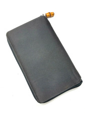 GUCCI Geldbörse Portemonnaie Vintage Bamboo Leder Long Wallet Italy