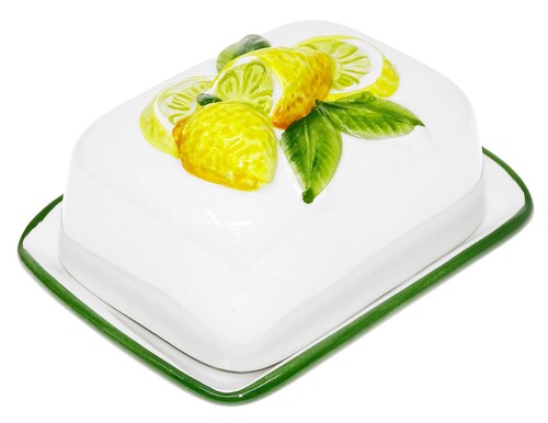 Butterdose keramik zitrone - butterdose,