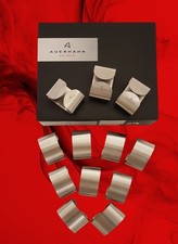 AUERHAHN EDELSTAHL MATT CHROM  12 SERVIETTENRINGE  UNBENUTZT