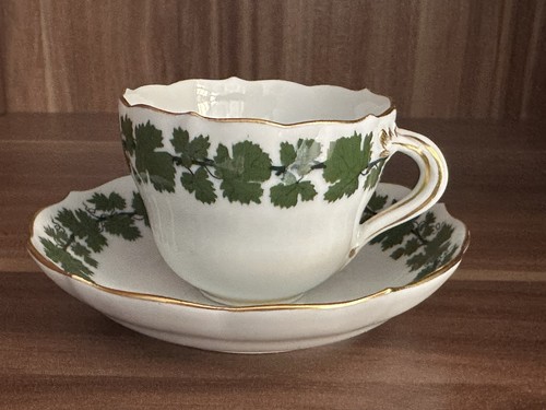 Meissen weinlaub moccatasse - weinlaub,