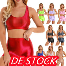 Daemn Crop Tops Zweiteiler Kleidung Wetlook mit Kurz Hosen Sport Anzug Badeanzug