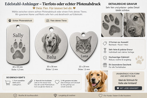Anhänger mit tierfoto - mit,