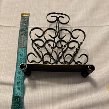 serviettenhalter Antik Schwarz Metal Sammlerstück Edel Selten Rarität 