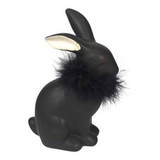 Hase 18cm mit Federn Keramik