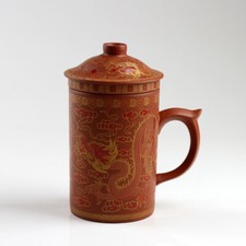 Deckeltasse "Drache mit Perle"