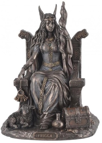 Frigga göttin bronze figur - göttin,