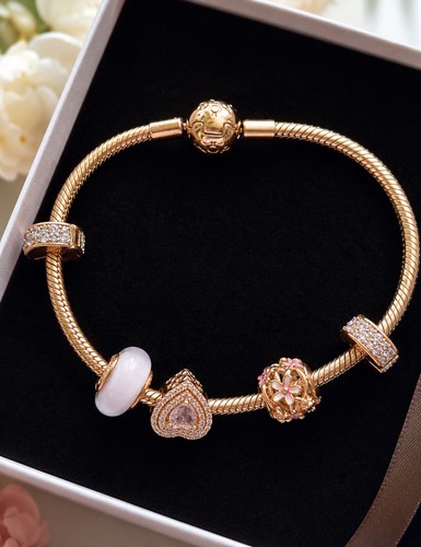 Pandora armband roségold 21cm - armband,