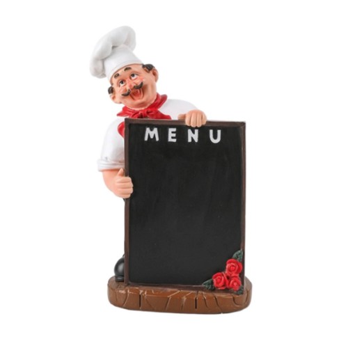 Koch figur mit menütafel - mit,