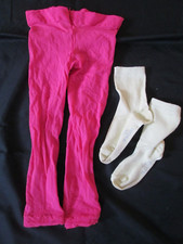 Feinstrumpf- Leggings pink Gr. 104 + 1 Paar Socken Gr. 23-26 gratis