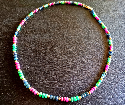 Edelstein kette smaragd - edelstein,