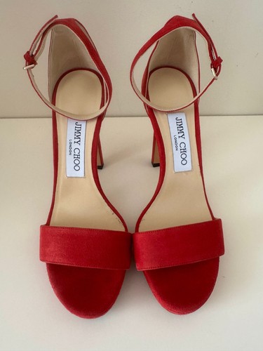 Jimmy choo red suede - red, misty
