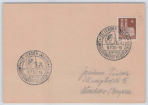 Bizone sonderstempel verden - bizone,