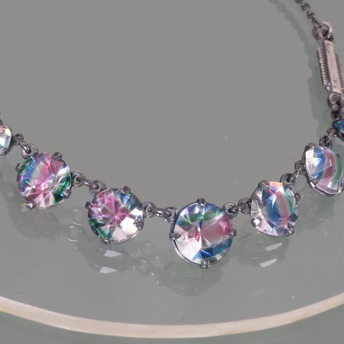 Art deco rheinkiesel collier - deco,