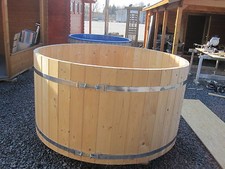 Badebottich 2 m Badefass Wasserbottich Badezuber Holz Wasserfass Fass Holzfass