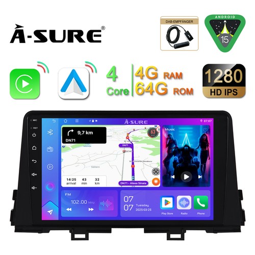 Dab carplay 64g android 15 - dab+carplay,