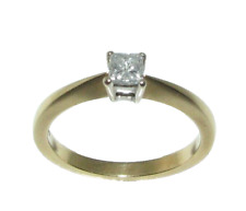 Damen 18 Karat Gold Prinzessschliff Diamant Verlobungsring UK Größe N