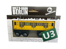 Holzeisenbahn Tiny Trainz Anhänger  Berlin U3 Eisenbahn Miniatur Bauer&Sohn