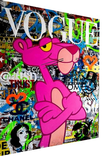 Leinwand rosarote panther - leinwand,