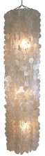 Deckenlampe / Deckenleuchte, Muschelleuchte aus hunderten Capiz, Perlmutt Plät