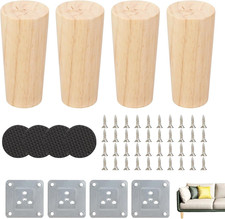 Möbelfüße Holz, 4 Stück