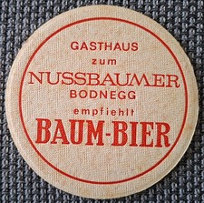Alter Bierdeckel --- Brauerei Grüner Baum, Biberach an der Riß