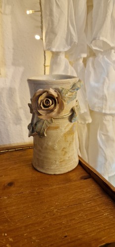 Getöpferte vase rose - getöpferte,