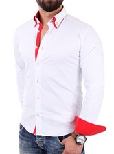 Reslad Herren Hemd Bügelleicht Freizeit-Hemd Business-Hemd Slim Fit Hemden 7050