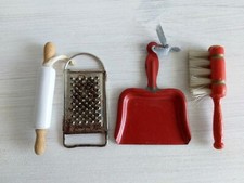 Vintage Puppenhaus Küche Spielzeug Geschirr 4er Set