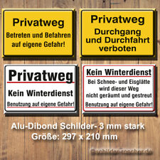 Privatweg Schild Aludibond -