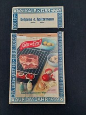 Alter Kalender Küche  1939