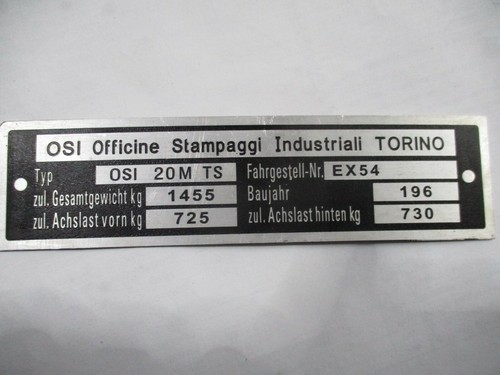 Typenschild plate schild - typenschild, id-plate