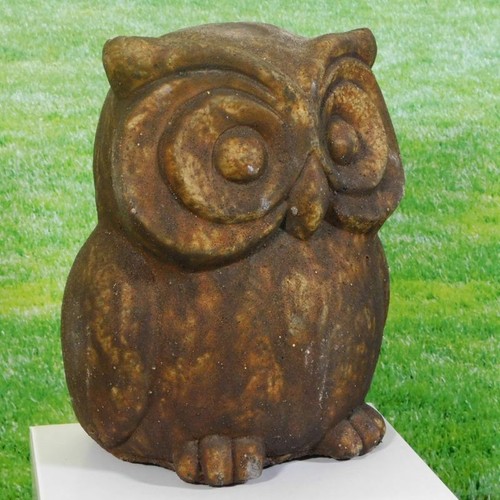 Gartenfigur eule rost look - rost,