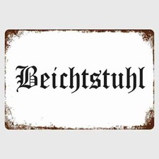 Blechschild Beichtstuhl