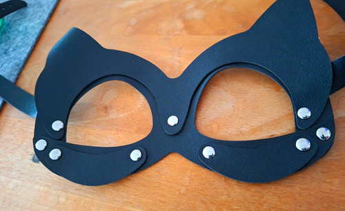 Schwarze katzen augenmaske - katzen-augenmaske, aus