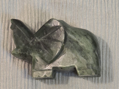 Steinfigur elefant grün - steinfigur,