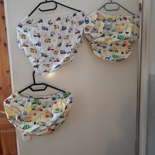 AB/DL Windelhose Schlupf / Knopf Hose  innen Weich PVC Inkontinenz  M  