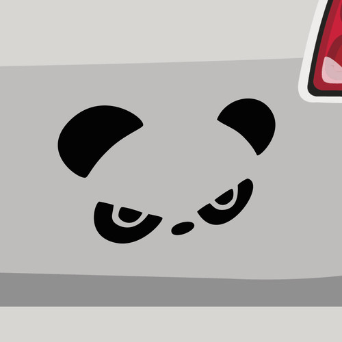 Aufkleber panda böse - aufkleber, bär