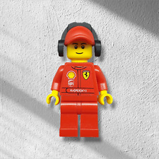 LEGO® Ferrari Figur mit Kopfhörer Pit Crew Mechaniker aus Sammlung Minifiguren