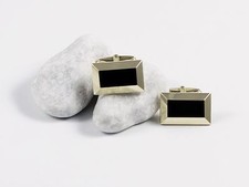 Manschettenknöpfe in 333/- Gelbgold mit jeweils Onyx!